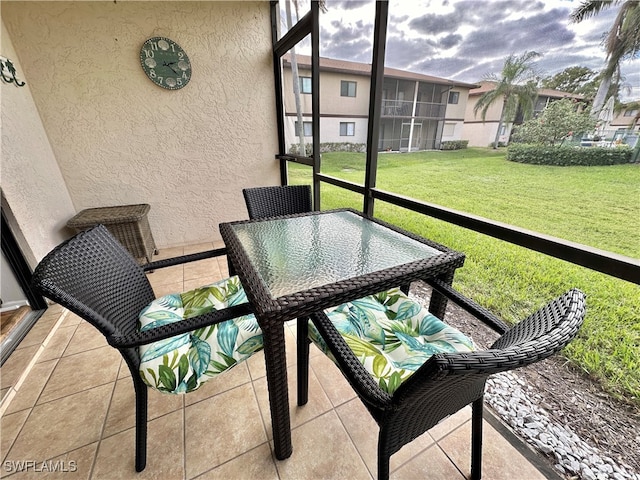 view of sunroom