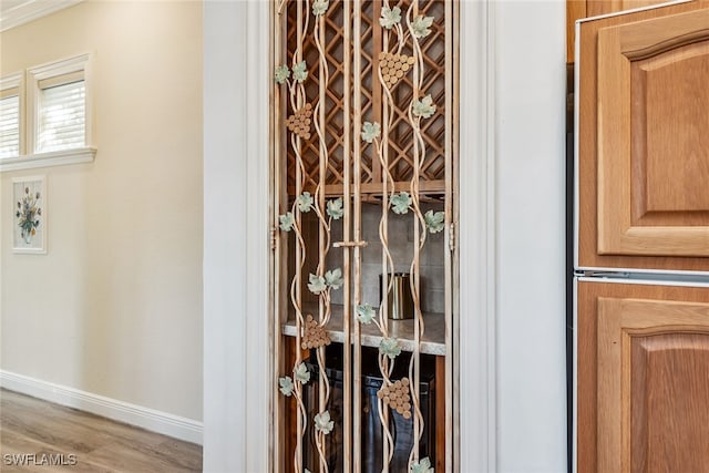 interior details with wood-type flooring