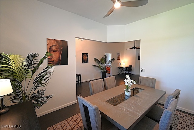 view of tiled dining space