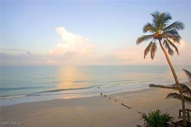 property view of water with a view of the beach