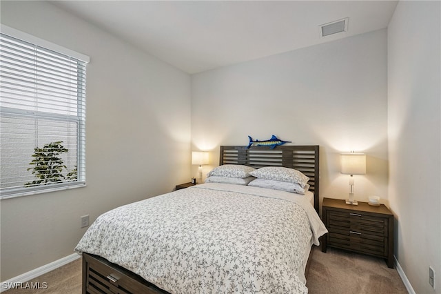 bedroom with carpet floors