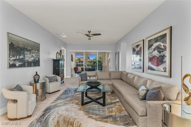 view of carpeted living room