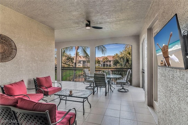 view of patio / terrace with ceiling fan