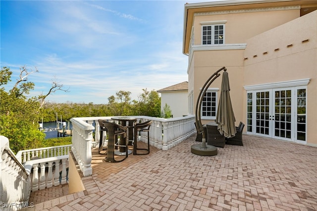 view of patio with french doors