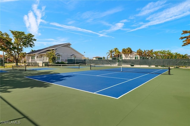 view of sport court featuring basketball court