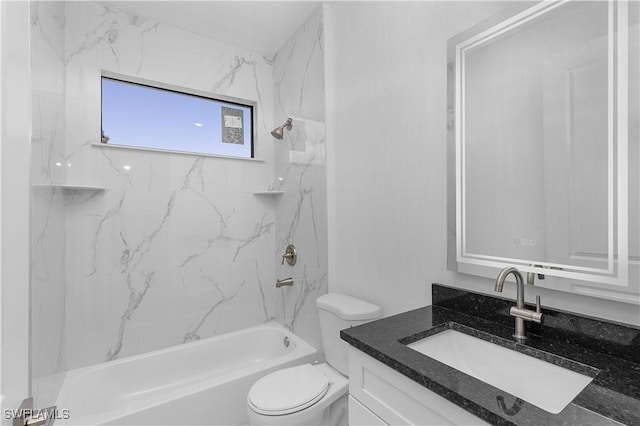 2517 11th St SW, Lehigh Acres, FL 33976 - full bathroom with vanity, shower / washtub combination, and toilet