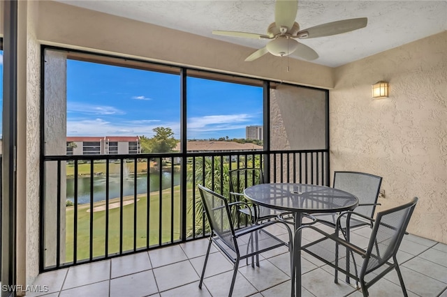 4140 Steamboat Bnd E Unit 502, Fort Myers, FL 33919 - sunroom featuring a water view