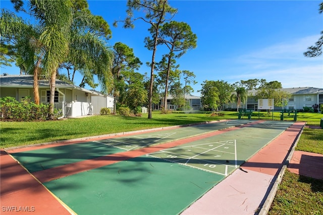7068 Nantucket Cir Unit 3, North Fort Myers, FL 33917 - view of home's community featuring shuffleboard, a residential view, and uncovered parking