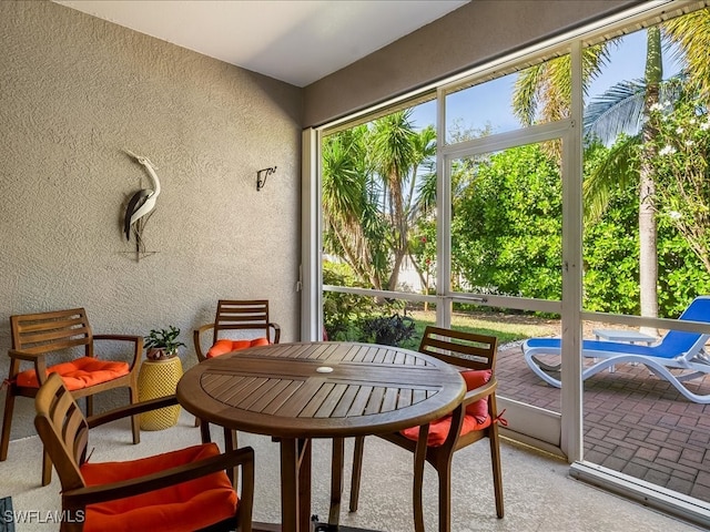 view of sunroom