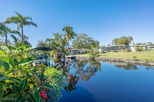 view of water feature