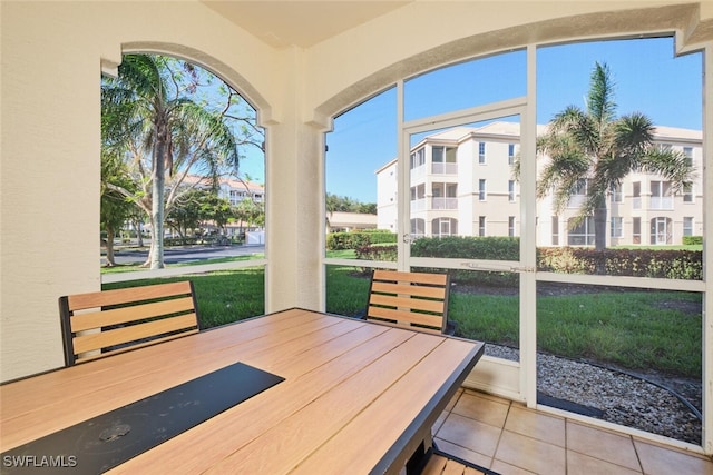 view of sunroom / solarium