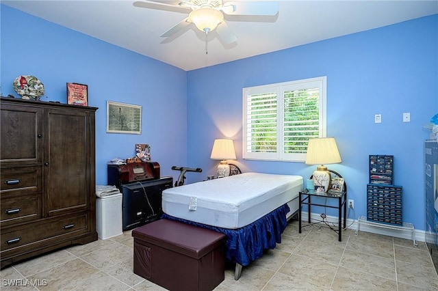 bedroom with ceiling fan