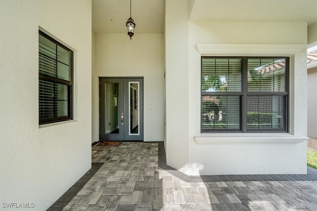 view of exterior entry with french doors