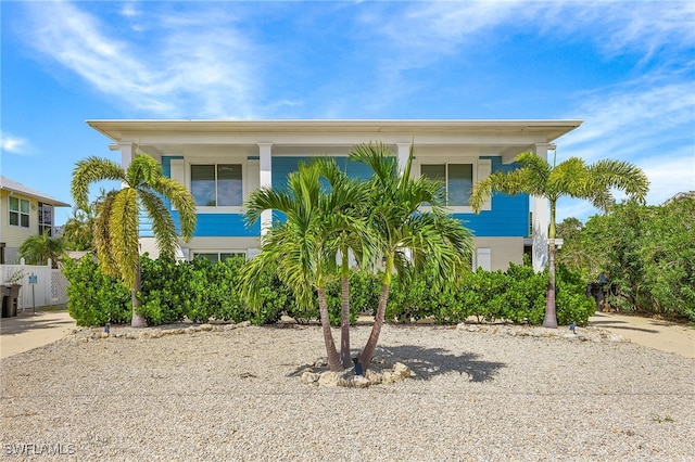 view of raised beach house