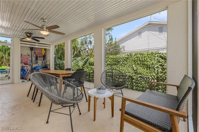 view of sunroom / solarium