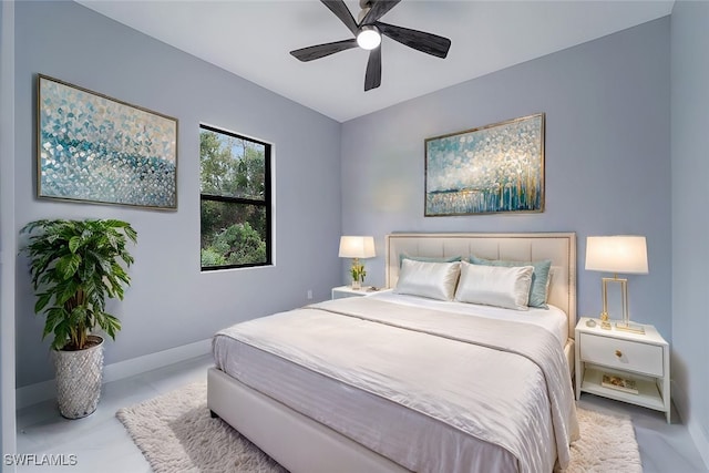 bedroom with ceiling fan