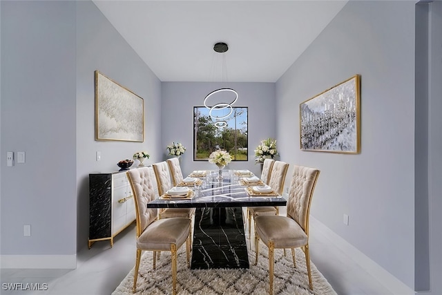 view of dining room