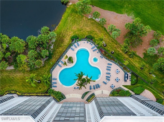 23540 Via Veneto Blvd Unit 605, Estero, FL 34134 - aerial view of a pool area
