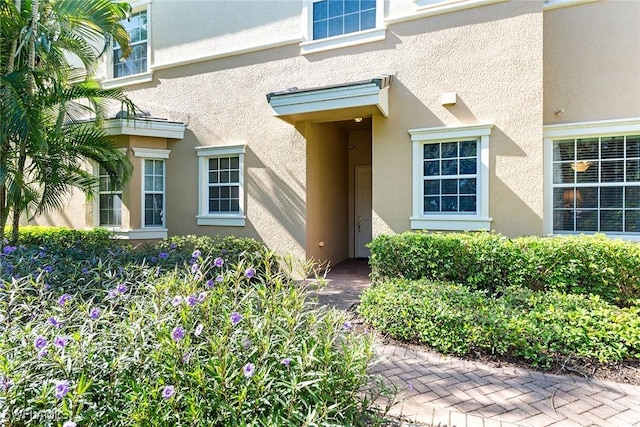 3053 Aviamar Cir Unit 101, Naples, FL 34114 - doorway to property featuring stucco siding