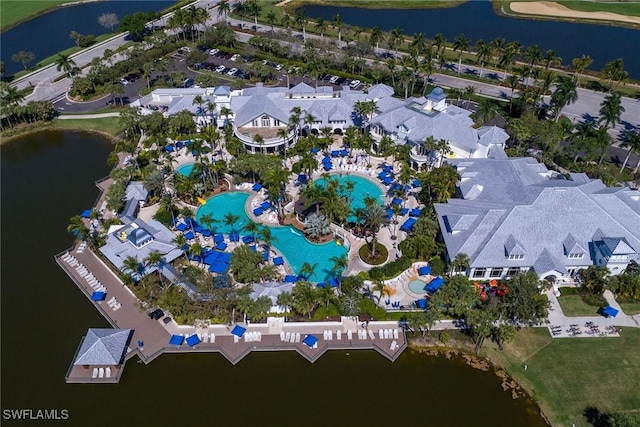 3053 Aviamar Cir Unit 101, Naples, FL 34114 - view of property location featuring a pool and a large body of water