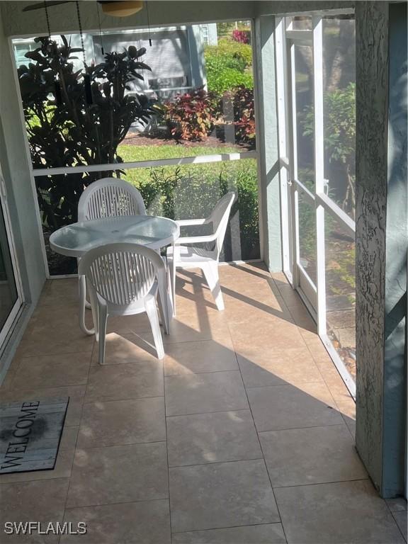 view of sunroom / solarium