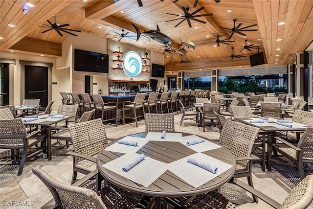 view of patio / terrace with ceiling fan