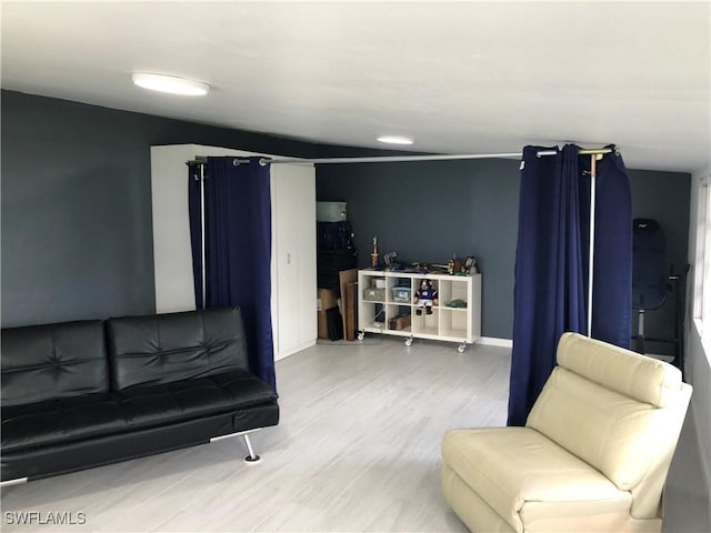 living room with wood-type flooring