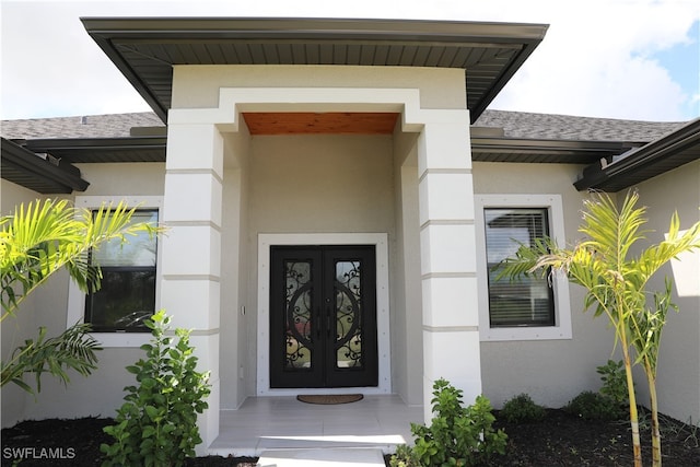 entrance to property with french doors