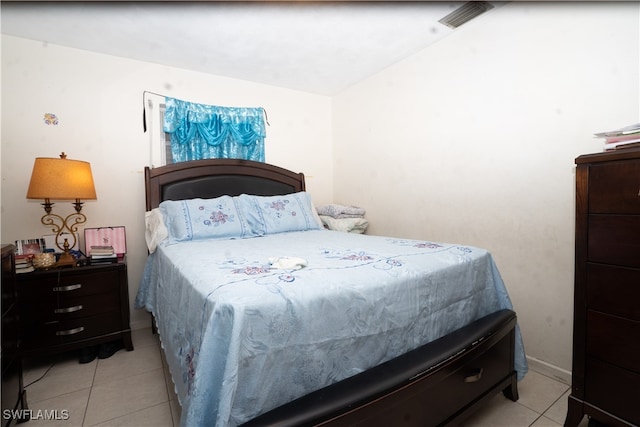 view of tiled bedroom