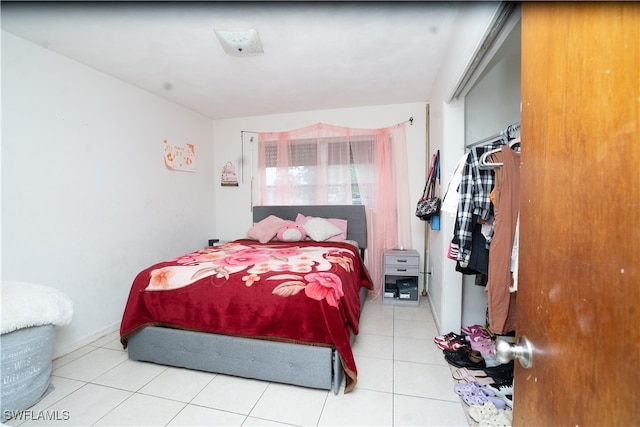 view of tiled bedroom