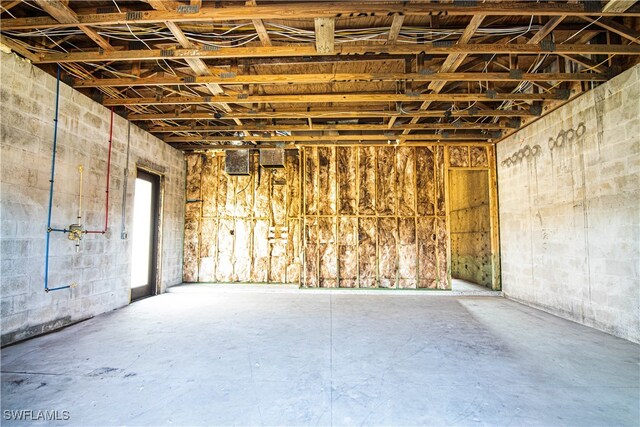 interior space featuring concrete flooring