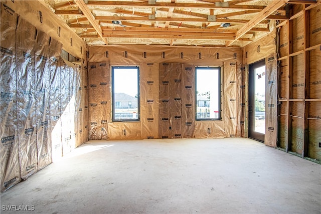 miscellaneous room with concrete floors