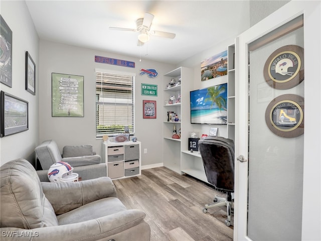 19431 Elston Way, Estero, FL 33928 - office space with light wood-style floors and a ceiling fan