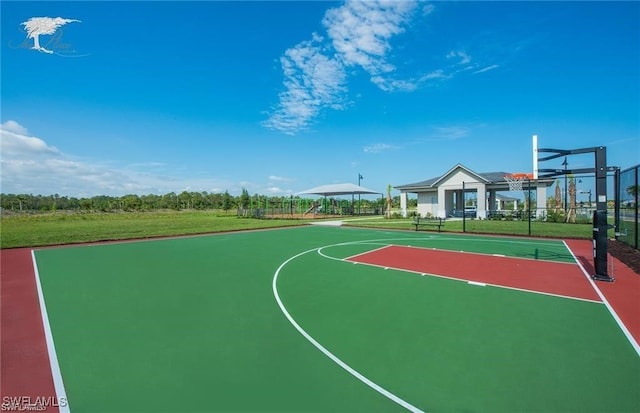 view of sport court with community basketball court