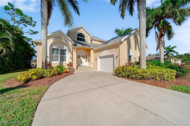 view of front of house featuring a garage