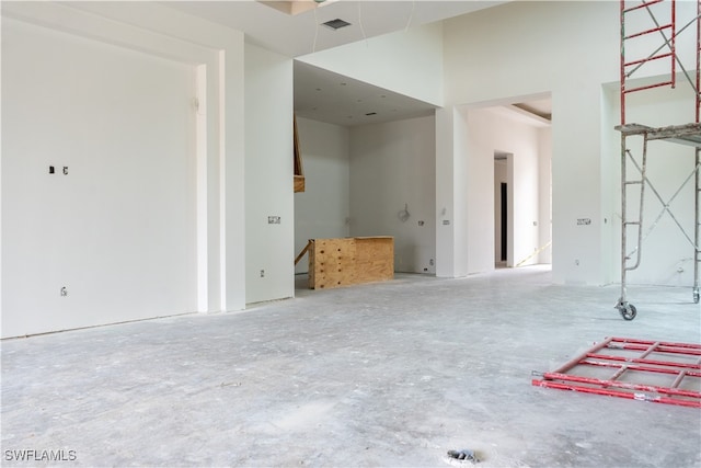 interior space featuring concrete floors