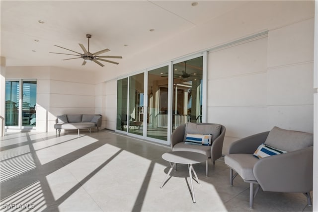 view of patio / terrace with ceiling fan