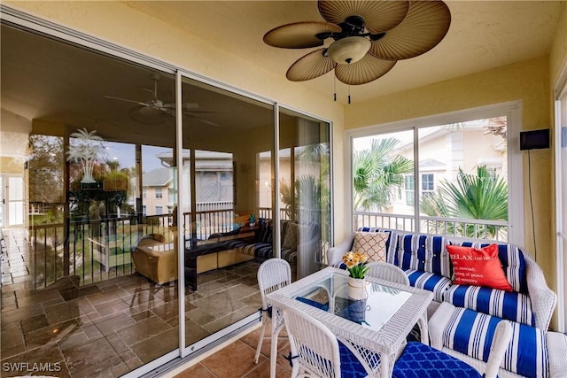 view of sunroom