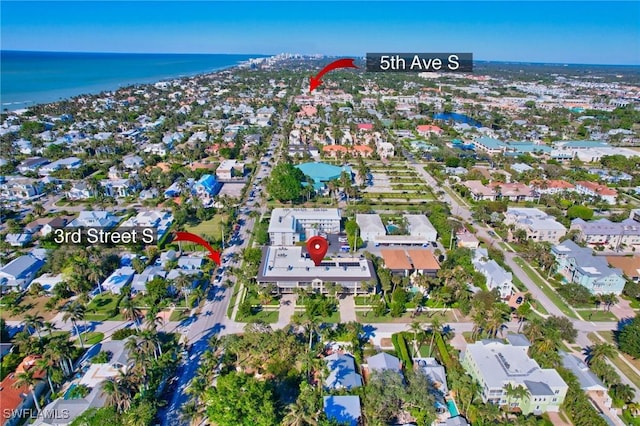 1051 3rd St S Unit 201, Naples, FL 34102 - view of property location featuring a large body of water and nearby suburban area