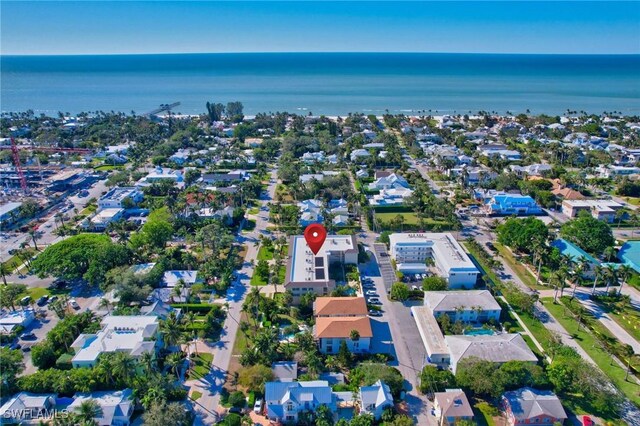 1051 3rd St S Unit 201, Naples, FL 34102 - aerial view of property and surrounding area with a nearby body of water and nearby suburban area
