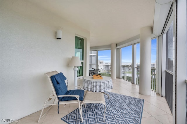 view of sunroom