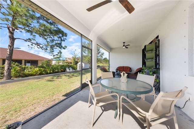 view of sunroom