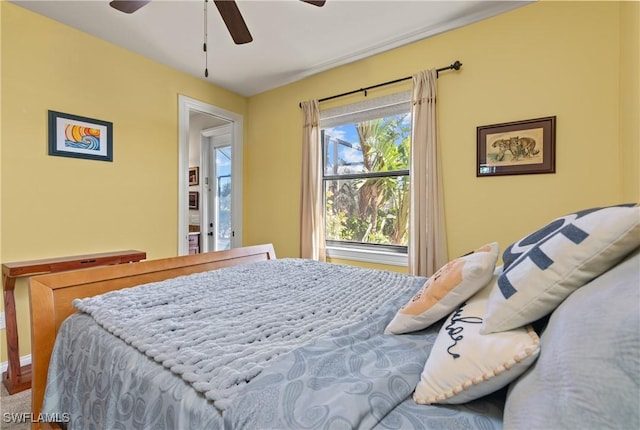 bedroom with ceiling fan