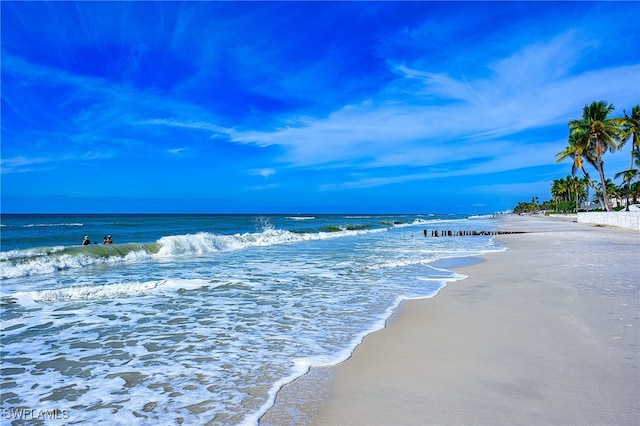 water view featuring a view of the beach