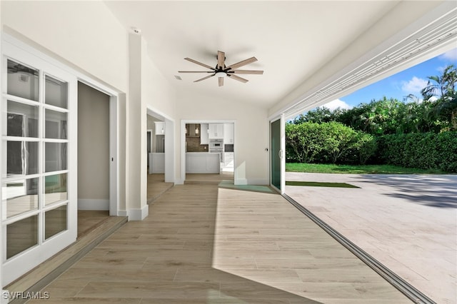 view of patio / terrace featuring ceiling fan