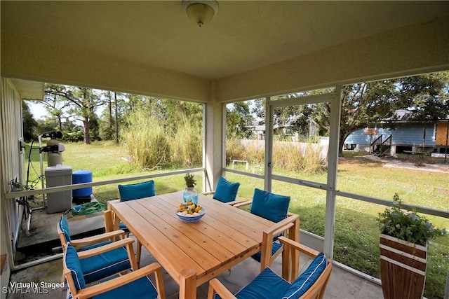 view of sunroom / solarium