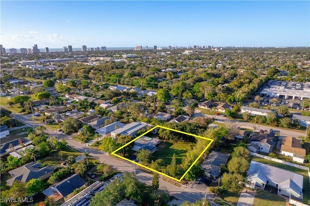 1303 Trail Terrace Dr, Naples, FL 34103 - view of property location with city skyline and property boundaries highlighted