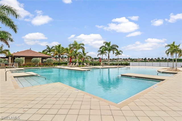 view of pool with a patio