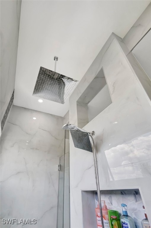 room details with tiled shower