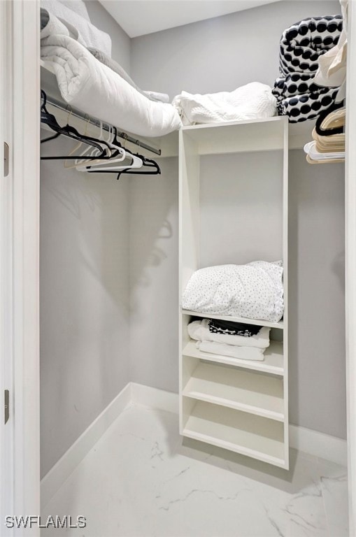 view of walk in closet